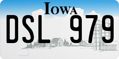 IA license plate DSL979