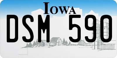 IA license plate DSM590