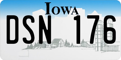 IA license plate DSN176