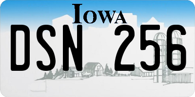 IA license plate DSN256