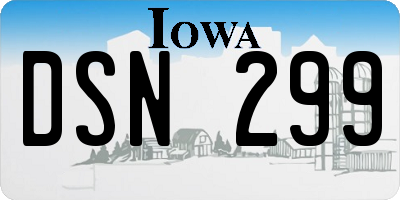 IA license plate DSN299
