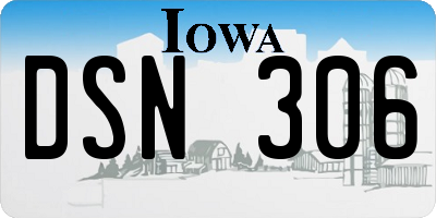 IA license plate DSN306