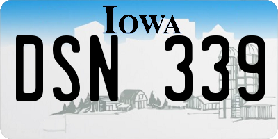 IA license plate DSN339