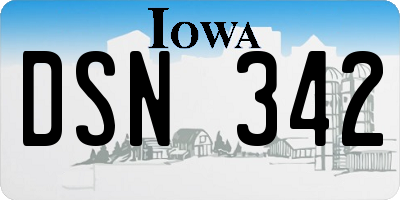 IA license plate DSN342
