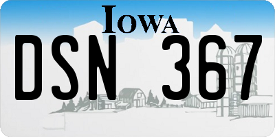 IA license plate DSN367