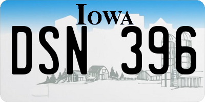 IA license plate DSN396