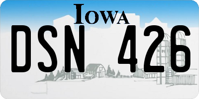 IA license plate DSN426