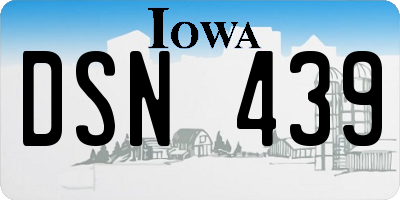 IA license plate DSN439