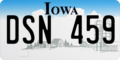 IA license plate DSN459