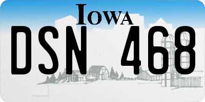 IA license plate DSN468