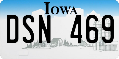 IA license plate DSN469