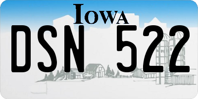 IA license plate DSN522