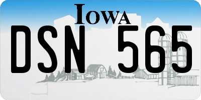 IA license plate DSN565