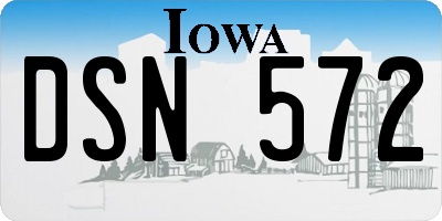 IA license plate DSN572