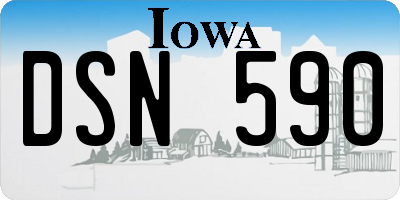IA license plate DSN590