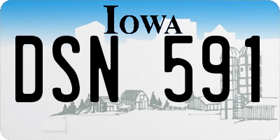 IA license plate DSN591