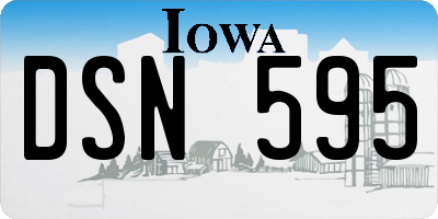 IA license plate DSN595