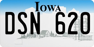 IA license plate DSN620