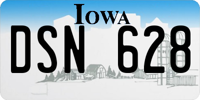 IA license plate DSN628