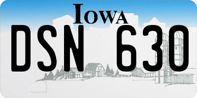 IA license plate DSN630