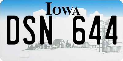 IA license plate DSN644