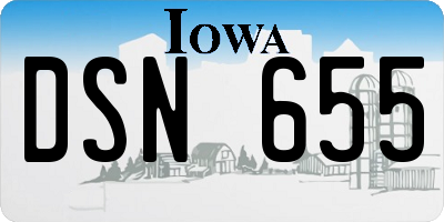 IA license plate DSN655