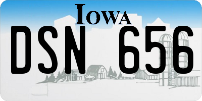 IA license plate DSN656