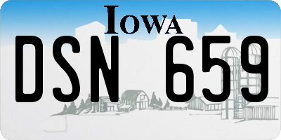IA license plate DSN659