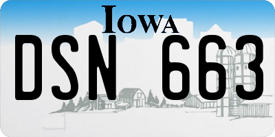 IA license plate DSN663