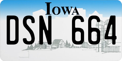 IA license plate DSN664