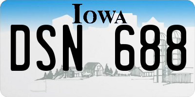 IA license plate DSN688