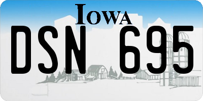 IA license plate DSN695