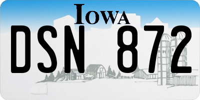 IA license plate DSN872