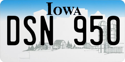 IA license plate DSN950