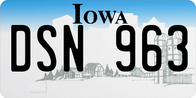 IA license plate DSN963