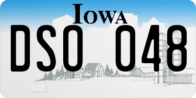 IA license plate DSO048