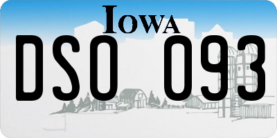 IA license plate DSO093