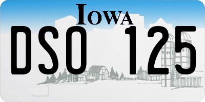 IA license plate DSO125
