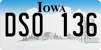 IA license plate DSO136