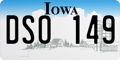 IA license plate DSO149