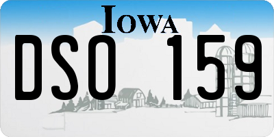 IA license plate DSO159