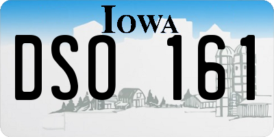 IA license plate DSO161