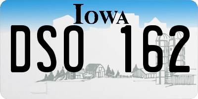 IA license plate DSO162