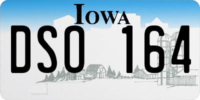 IA license plate DSO164