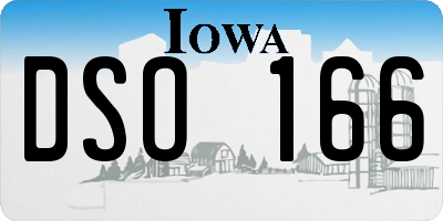 IA license plate DSO166
