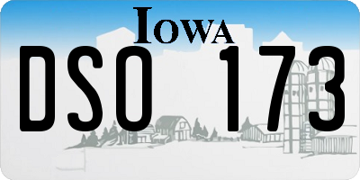 IA license plate DSO173