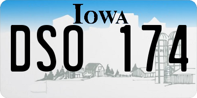 IA license plate DSO174