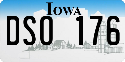 IA license plate DSO176