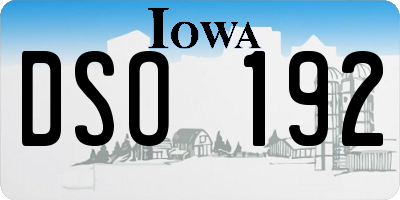 IA license plate DSO192