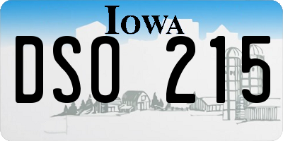 IA license plate DSO215
